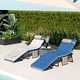 preview thumbnail 7 of 5, Outsunny Chaise Lounge Chair Outdoor Set of 2, 5-Position Adjustable Pool Lounge Chairs, Folding Tanning Chair Beach Lounger