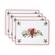 preview thumbnail 1 of 1, Lenox Winter Greetings Cardinal Cork Placemats, Set of 4 Set of 4