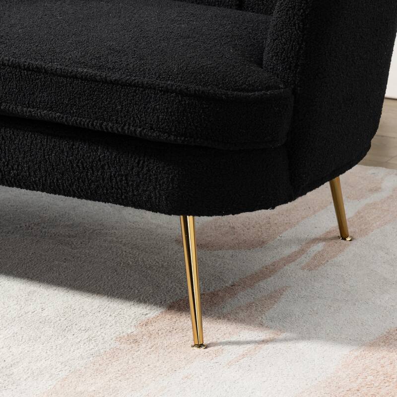 59"W Mid-century Modern Tufted Loveseat Upholstered Sofa