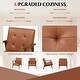 preview thumbnail 18 of 16, Costway Mid Century Accent Chair Tufted Reading Armchair Solid Rubber - See Details