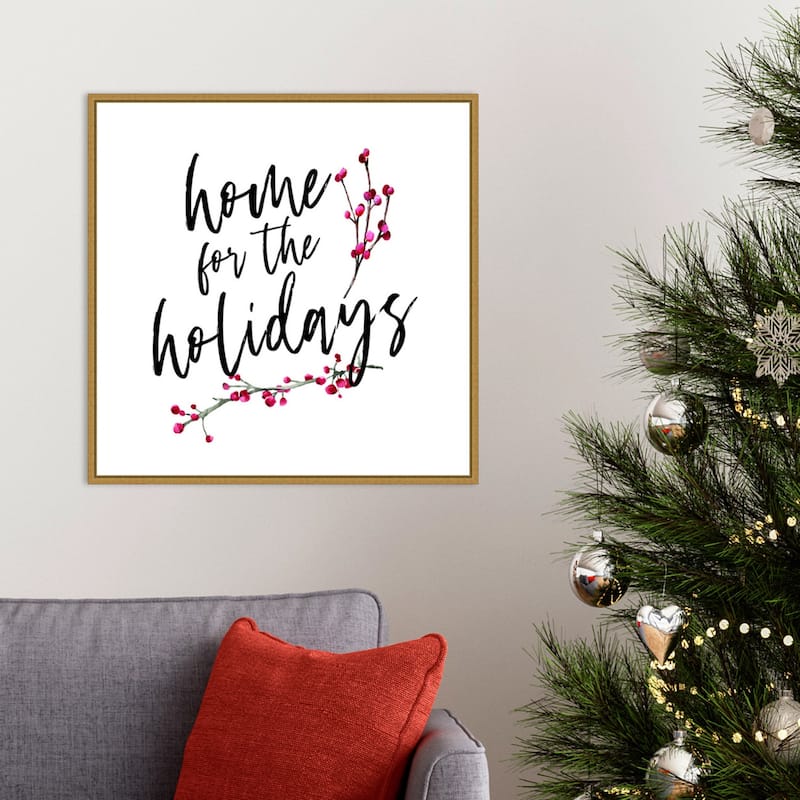 Home for the Holidays by Amanti Art Portfolio Framed Canvas Wall Art