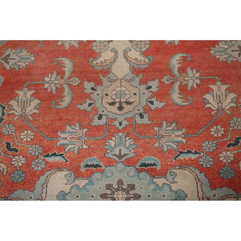 Distressed Kashmar Persian Vintage Area Rug Hand-Knotted Wool Carpet - 4'7" x 6'1"