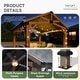 preview thumbnail 26 of 62, Aoxun Outdoor Cedar Wood Gazebo with Double Hardtop Roof