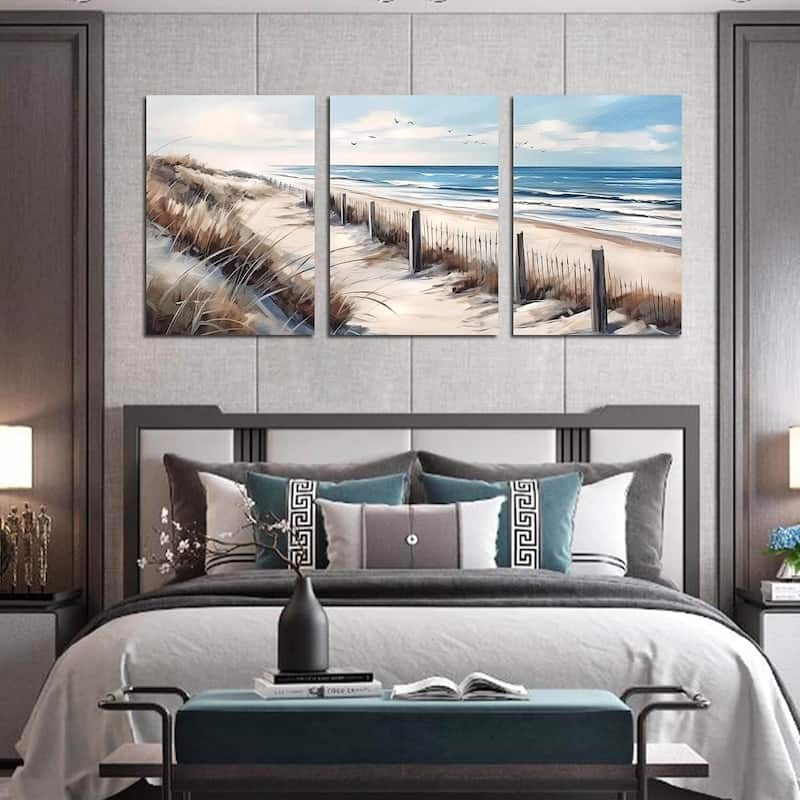 Blue Beach Canvas Wall Art