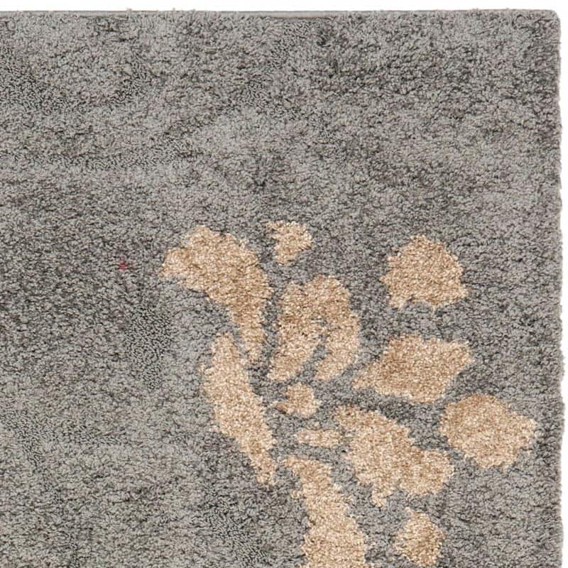 SAFAVIEH Florida Shag Ariette Floral Scroll 1.2-inch Thick Rug