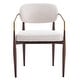 preview thumbnail 5 of 13, Christopher Knight Home - GlamCore Modern Upholstered Metal Base Dining Chairs with Gold Accents