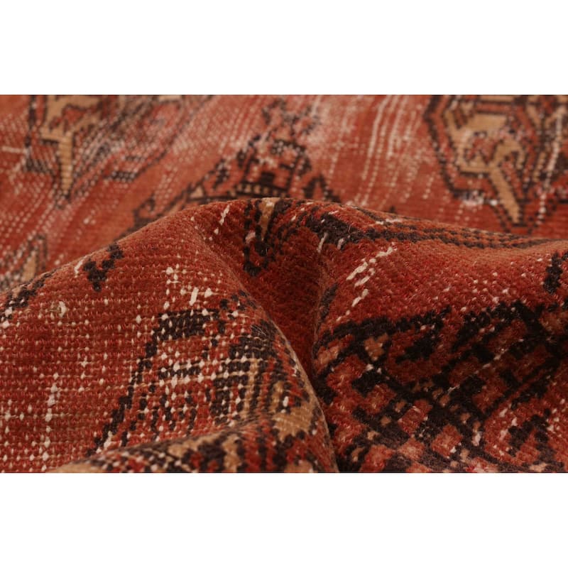 ECARPETGALLERY Hand-knotted Baluch Dark Copper Wool Rug - 4'3 x 7'10