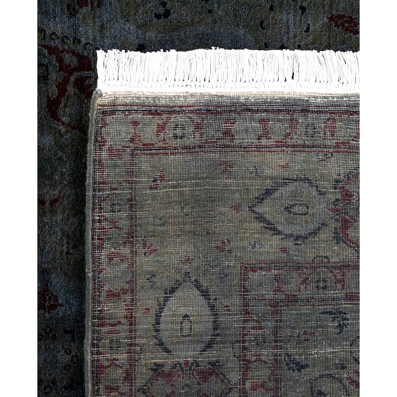 Overdyed One-of-a-Kind Hand-Knotted Area Rug - Green - 4' 2" x 6' 3"