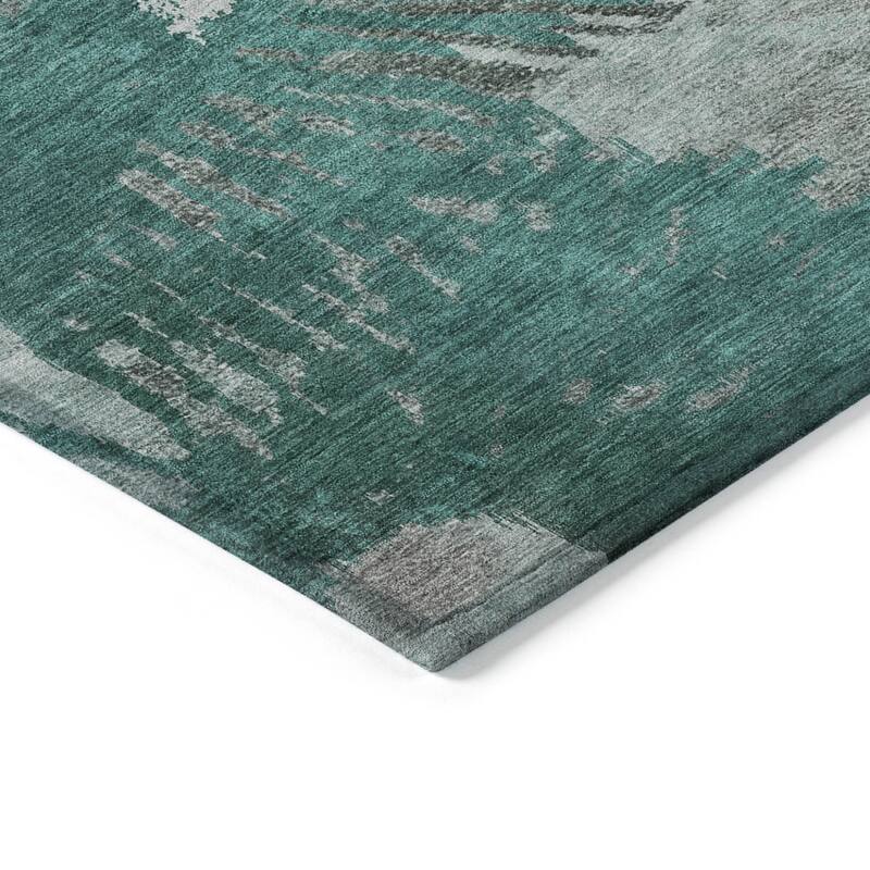 HomeRoots Abstract Transitional Rectangle Outdoor Rug