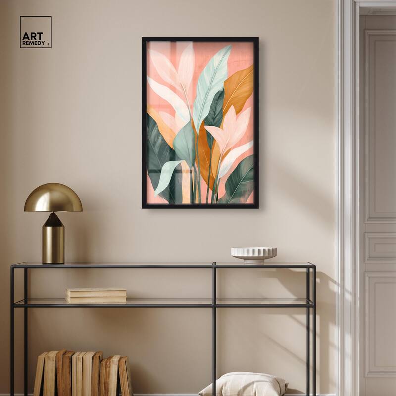 Peach and Palm Shadowbox by Art Remedy