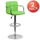 preview thumbnail 5 of 103, Quilted Vinyl Adjustable Chrome Bar Stool (Set of 2)
