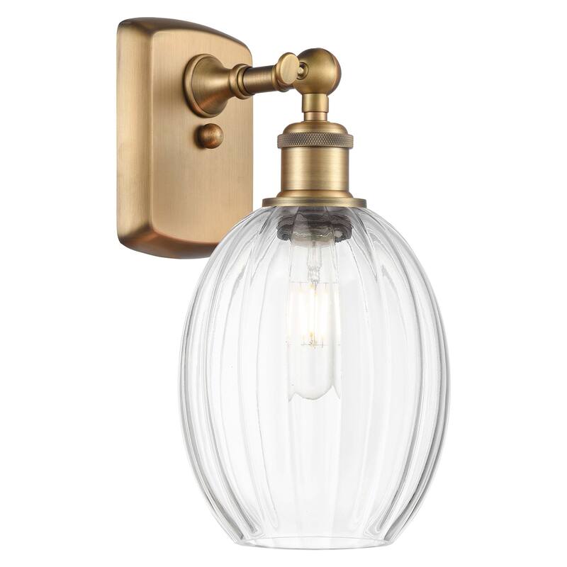 Innovations Lighting 516-1W-12-7 Preston Sconce Preston 12" Tall Wall - Brushed Brass / Clear