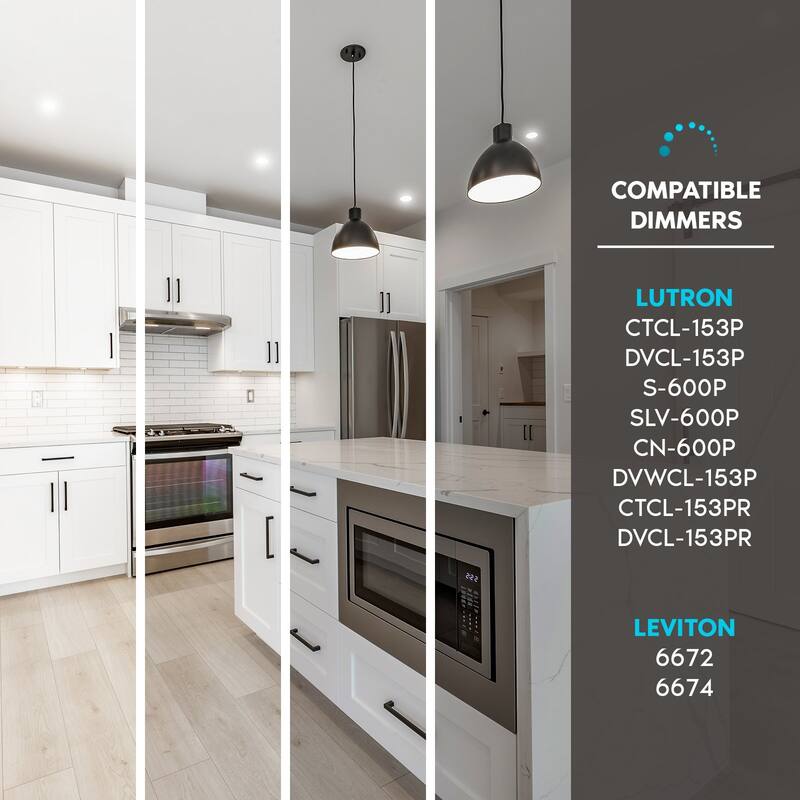 Luxrite 16 Pack 3" Ultra Thin LED Recessed Light J-Box 6W 5 Color Options Dimmable 400 Lumens Baffle IC Rated