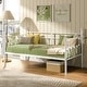 preview thumbnail 11 of 34, VECELO Roman Column Daybed 79" Iron Frame Space Saving Daybed Set with Rolling Trundle for Guest Teen Room Black or White