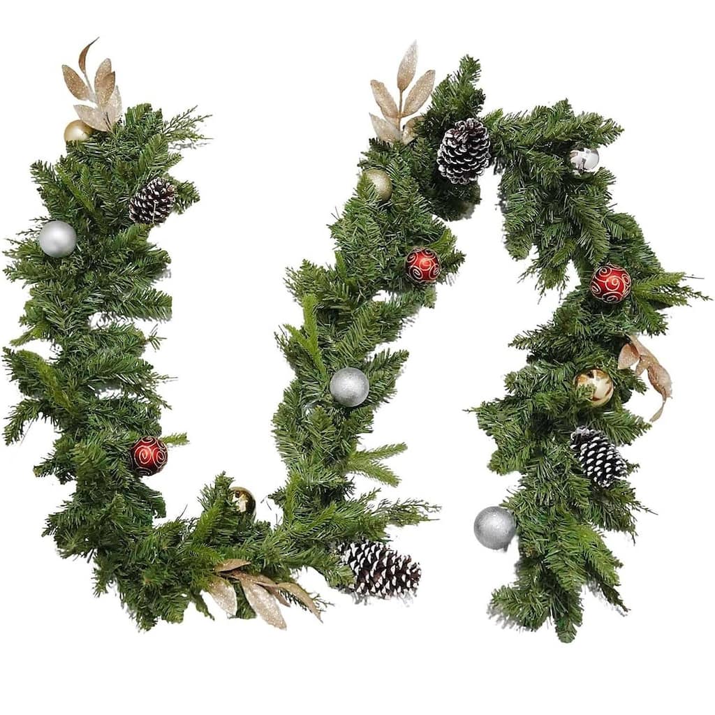 1 Pcs 9FT Christmas Norfolk Pine Garland, Greenery Garlands for Decor - N/A