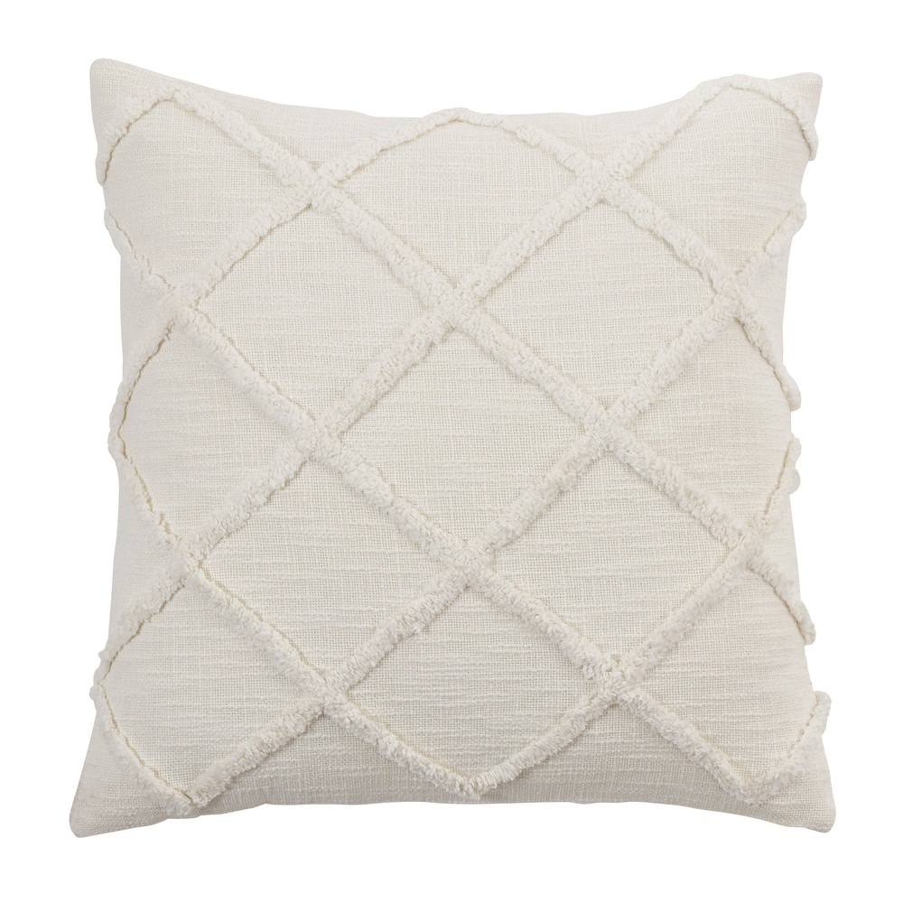 Tufted Pillow With Diamond Design