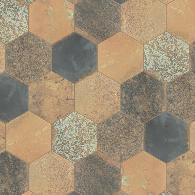 Merola Tile Maheno Hex Mix 8-5/8" x 9-7/8" Porcelain Floor and Wall Tile