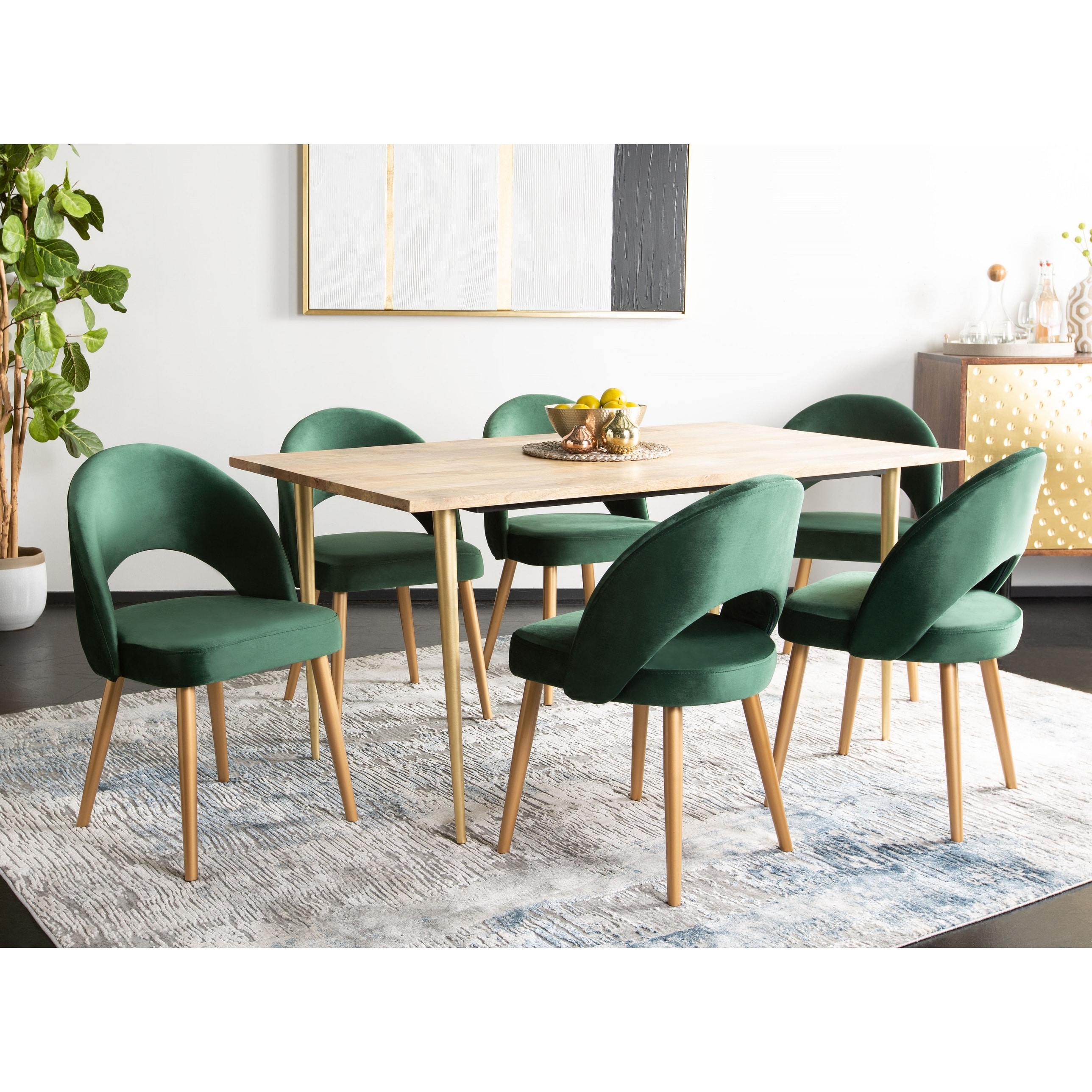 safavieh dining giani retro malachite green gold dining chair set of 2   213" x 243" x 318"