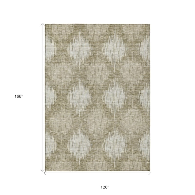 HomeRoots Ikat Transitional Rectangle Outdoor Rug