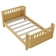 preview thumbnail 42 of 42, Toddler Platform Bed with Fences Headboard Footboard and Removable Side Rails for Kids, Girls and Boys Wooden Daybed