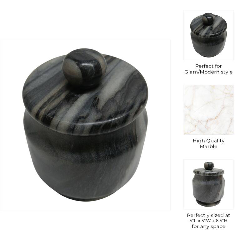 Stone Marble Decorative Jar Carved Tall Versatile Accent Display