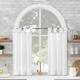 Archaeo Washed Cotton Twist Tab Cafe Curtain Pair - White - 52" x 36"