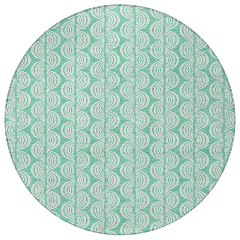 HomeRoots Ogee Transitional Rectangle Outdoor Rug
