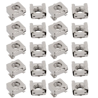 20-Piece M8 Carbon Steel Cage Nuts - Brass Tone Server Rack Mounting - View #13