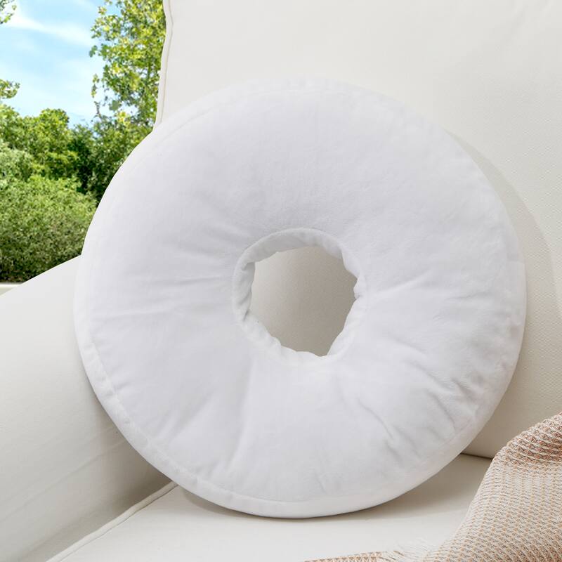 Cheer Collection Super Soft Round Donut Pillow - Assorted Colors