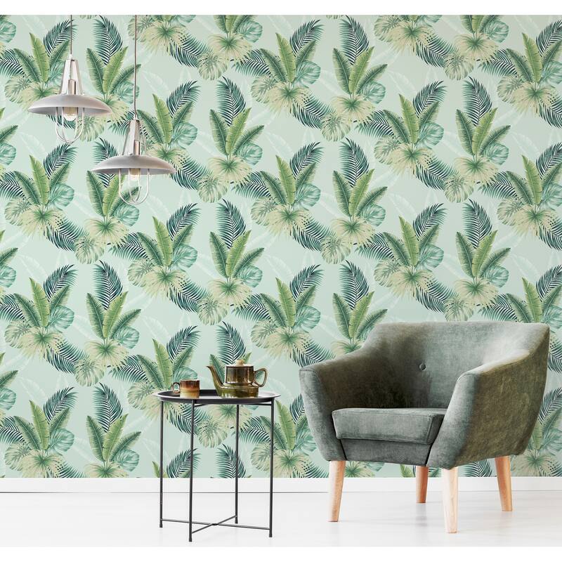Arthouse Miami Navy Palms Wallpaper