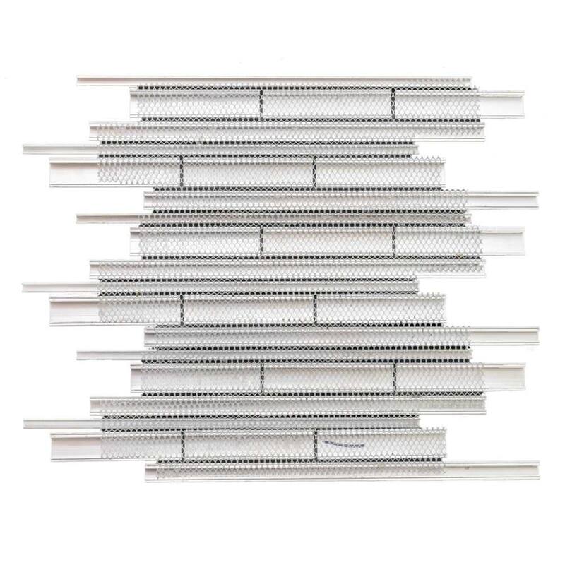 The Tile Life Mason Sleek 1x3 Grigio Metal Mosaic Backsplash Wall Tile