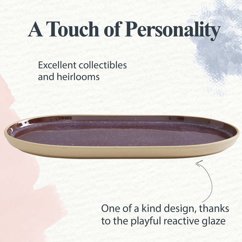 Portmeirion Minerals Oval Platter Amethyst