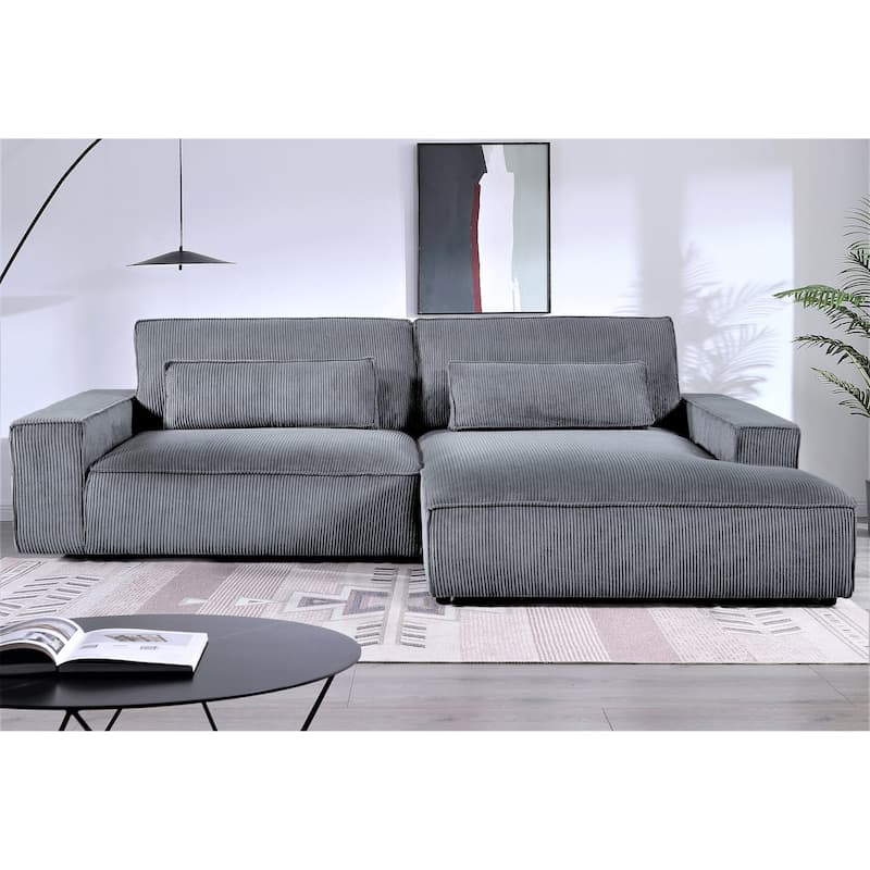 US Pride Furniture 105.52''W Oversized Wood Frame Luxe Sectional Sofa