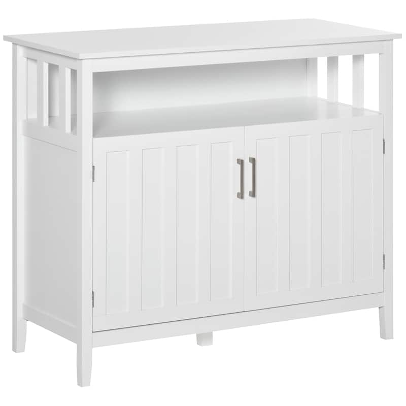 Kitchen Sideboard, Buffet Cabinet with 2 Doors, and Adjustable Shelves for Dining Room, White