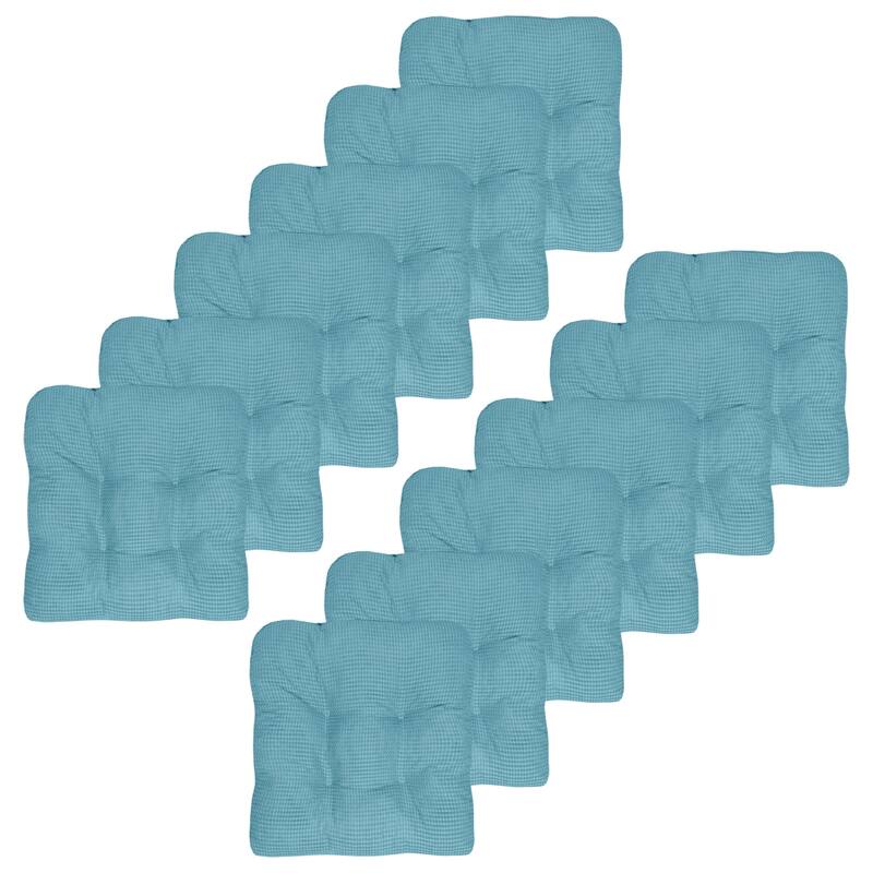 Fluffy Memory Foam Non-slip Chair Pad - Set of 12 - Teal
