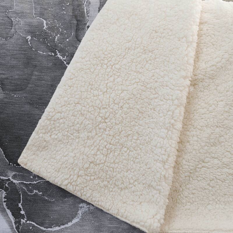 Premium Machine Washable Abstract Contemporary Sherpa Throw Blanket
