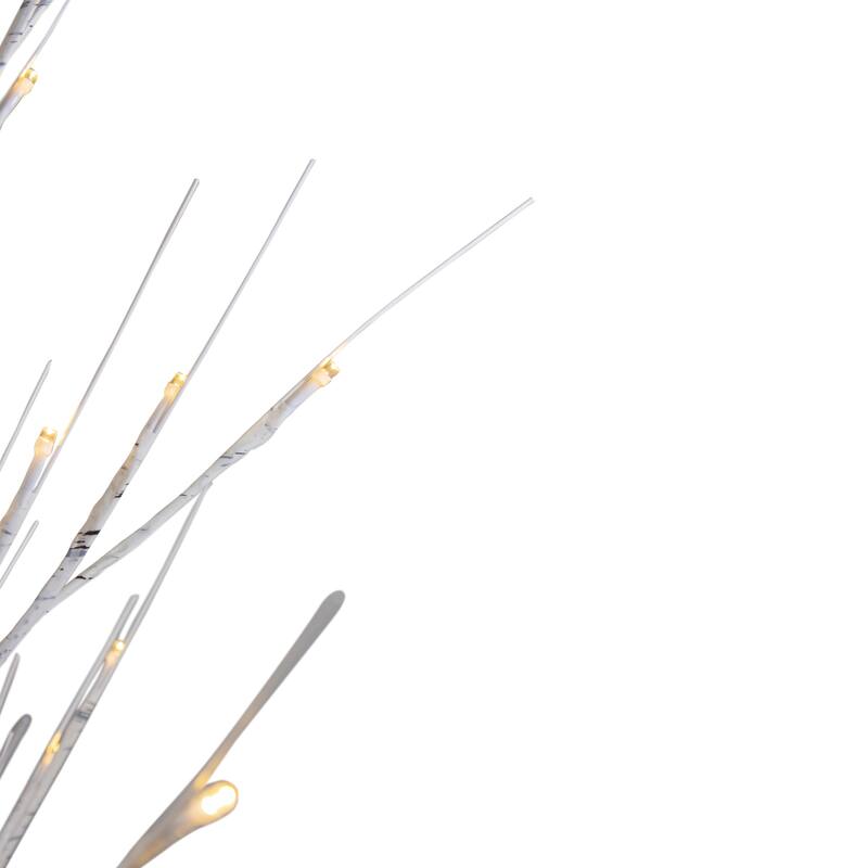 6' Lighted Christmas White Birch Twig Tree Outdoor Decoration - Warm White LED Lights