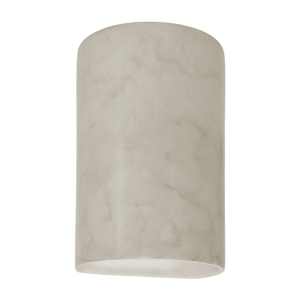 Justice Design Ambiance - Small Cylinder Wall Sconce - Closed Top (Outdoor) - Replaceable Bulb