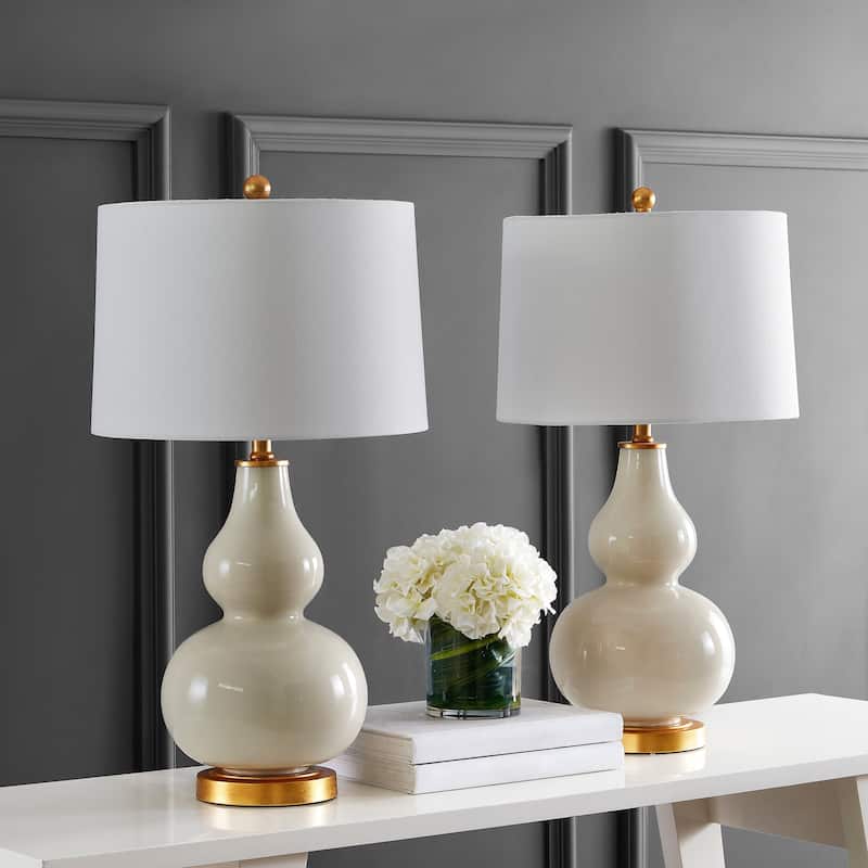 SAFAVIEH Lighting Karlen Gourd Table Lamp (Set of 2) - 15x15x28.5