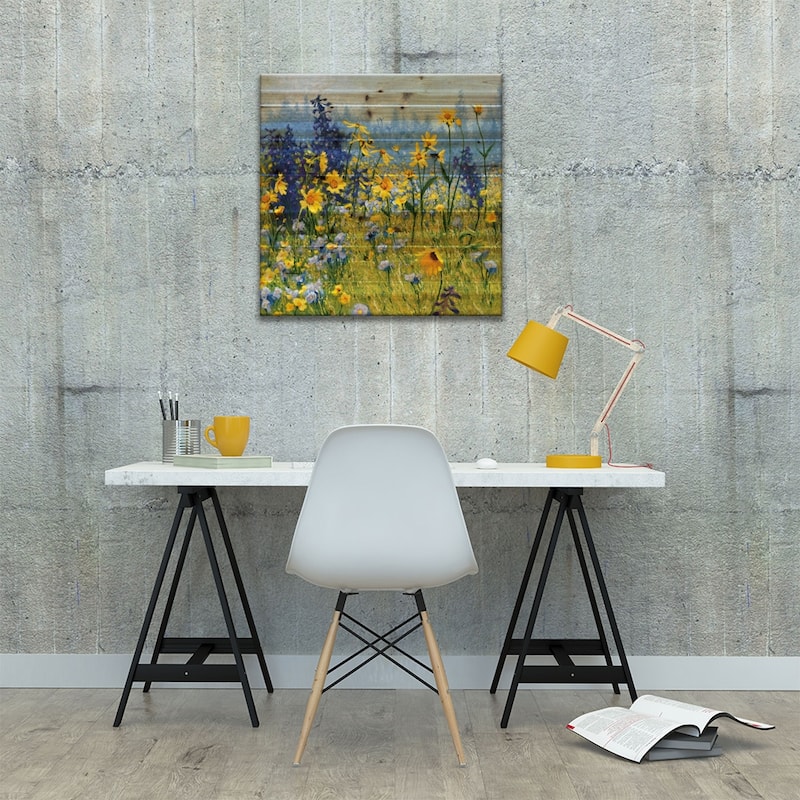 Joyful In July III Print On Wood by Shirley Novak - Multi-Color