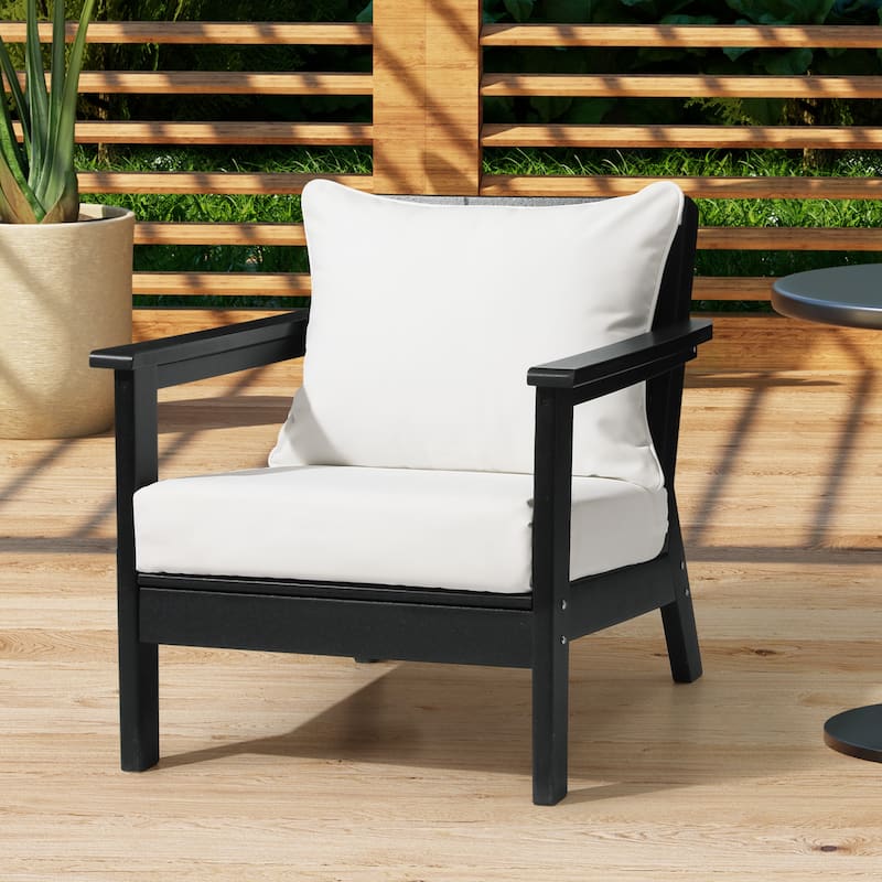 Polytrends Fading Free All Weather Poly Outdoor Deep Seating Cushion Set - Water Repellent