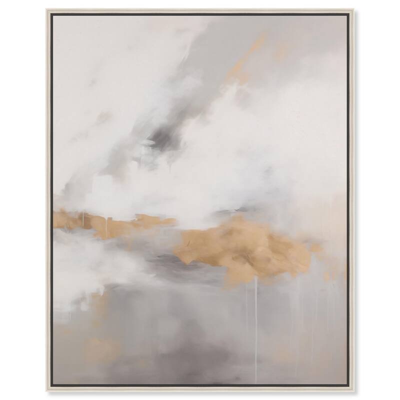 Fleeting Gold II Canvas by Art Remedy - Silver - 20" x 24"
