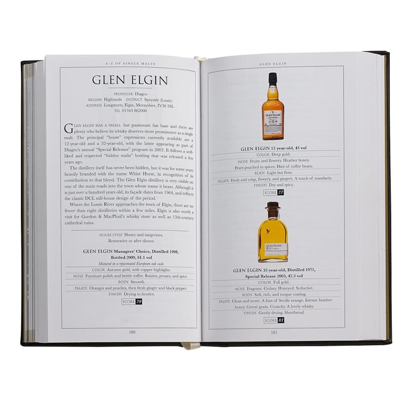 Graphic Image Single Malt Scotch Coffee Table Book, Leather, Brown