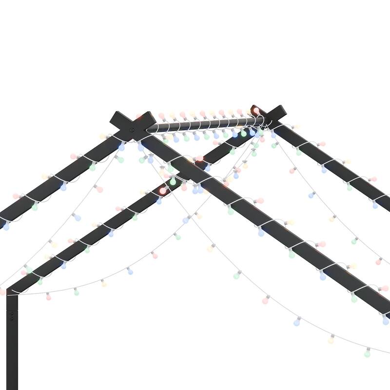 Children's bed frame with LED light strips