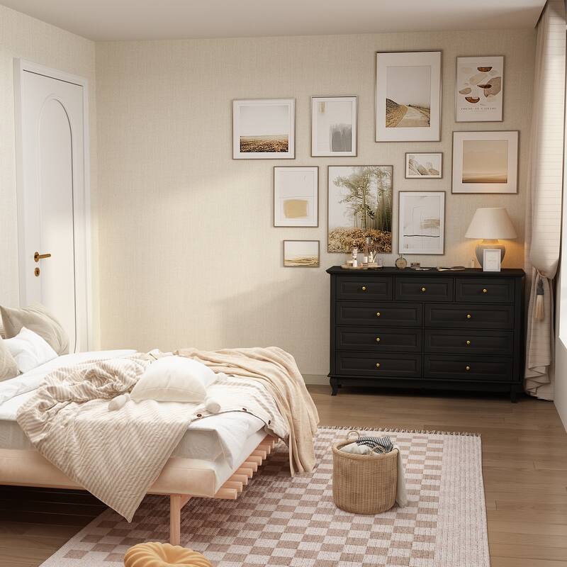 Versatile 55.1" Dresser: Chic Storage for Any Room TV Stand Side Table