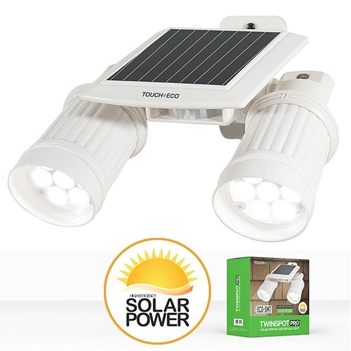 TWINSPOT PRO Solar Motion Sensor Dual Head LED Spotlight In White