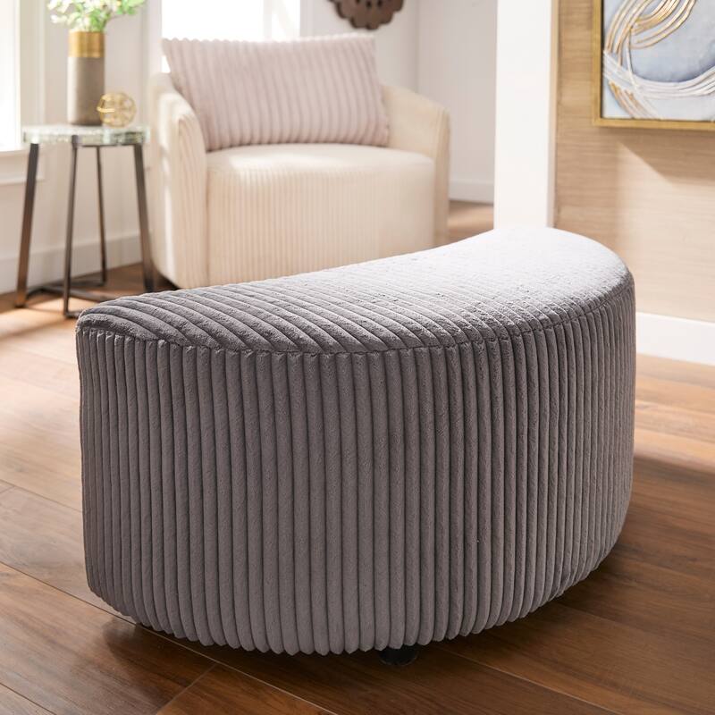 Sligo Wale Corduroy Crescent Moon Ottoman by iNSPIRE Q Bold