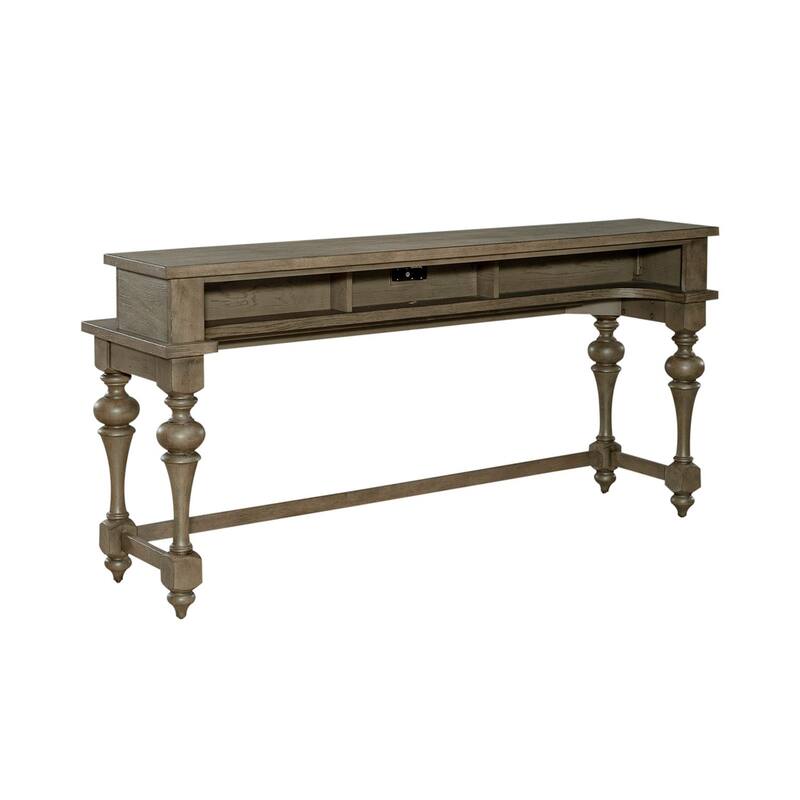 Americana Farmhouse Dusty Taupe Console Bar Table