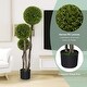 preview thumbnail 7 of 8, Gymax 4 FT Artificial Boxwood Topiary Ball Tree w/ Triple Ball Faux