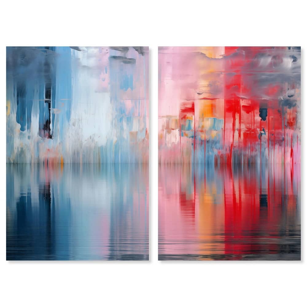Prism on Water Canvas Set of 2 by Art Remedy, Gallery Wrapped